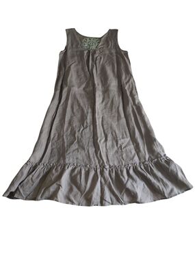 Boo Radley Australia Linen Sleeveless Grey Dress Women's Medium